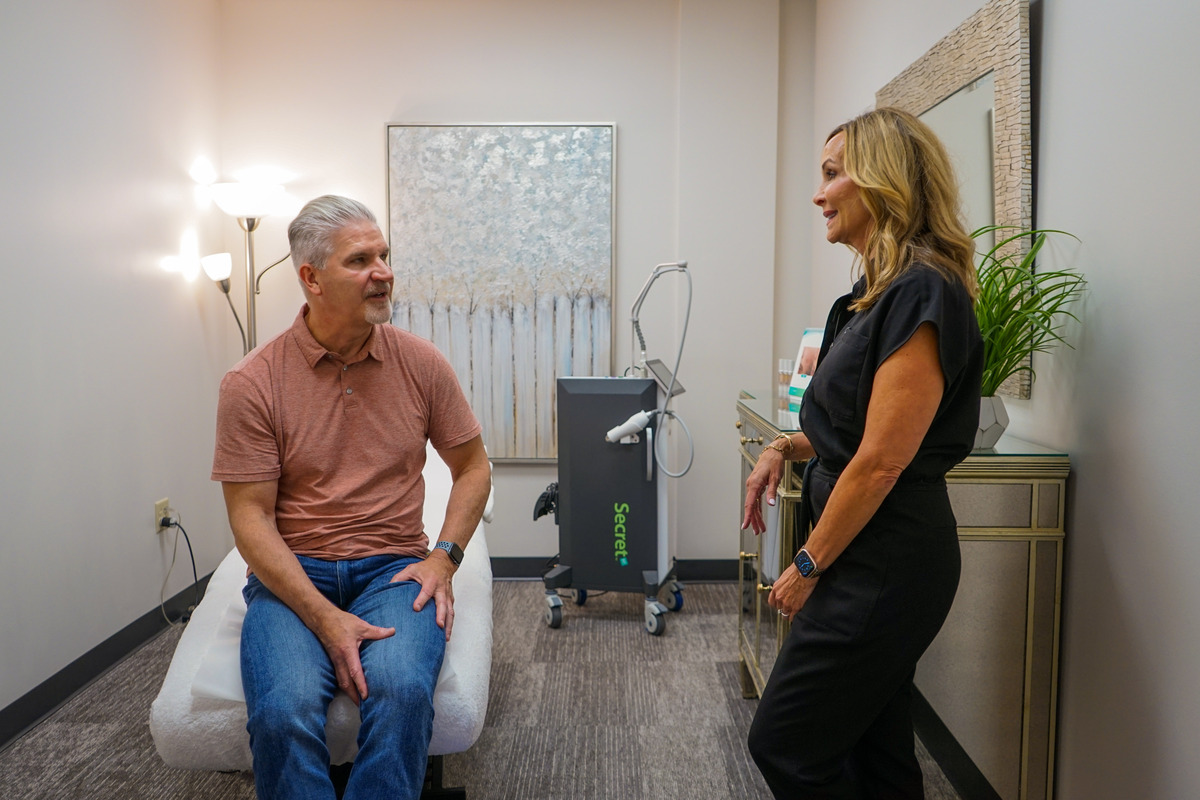 skincare consultation at pelle